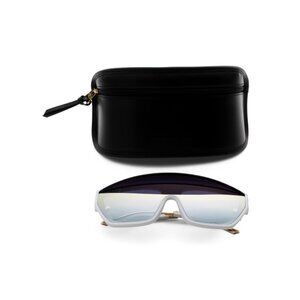 DIOR White 141mm Shield Sunglasses